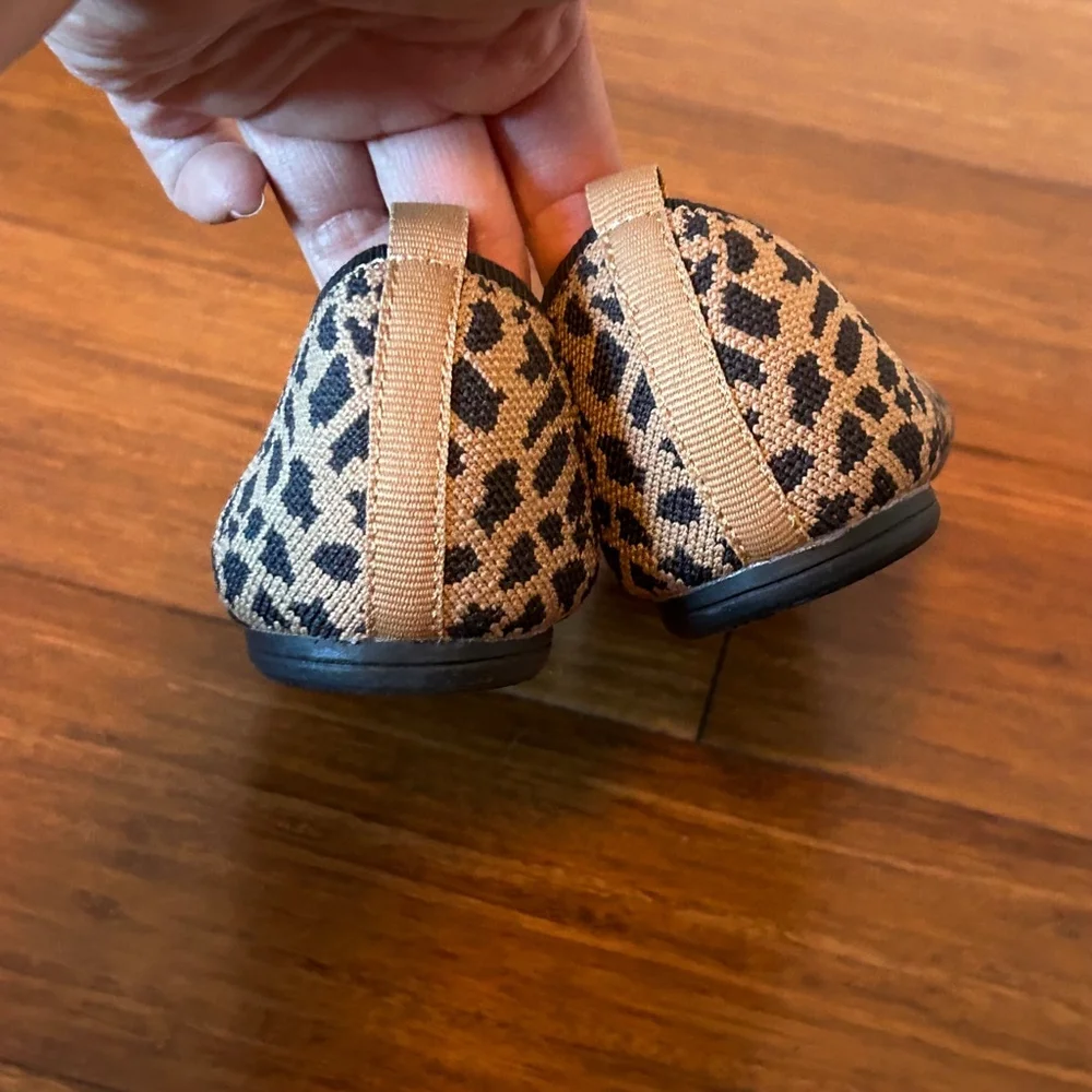 Breifola Memory Foam Flats, Size 7, Leopard Print